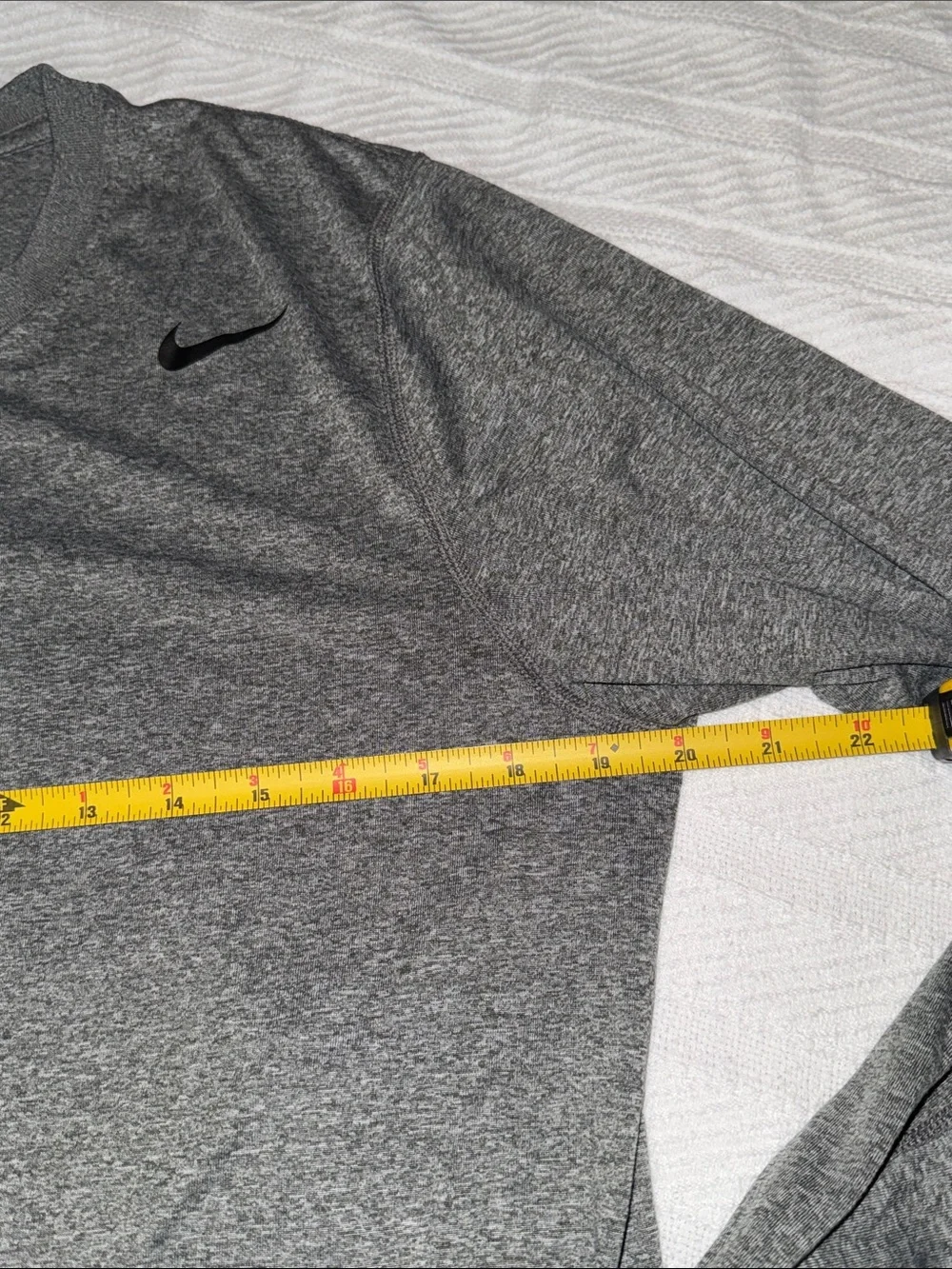 Nike Dri-FIT Long Sleeve Crew Shirt - Dark Heather Gray
